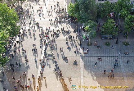 View of street level from Centre Pompidou